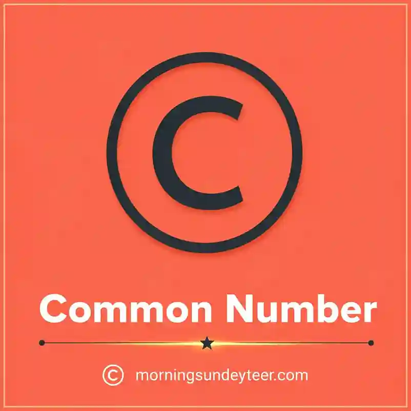Morning teer common Number