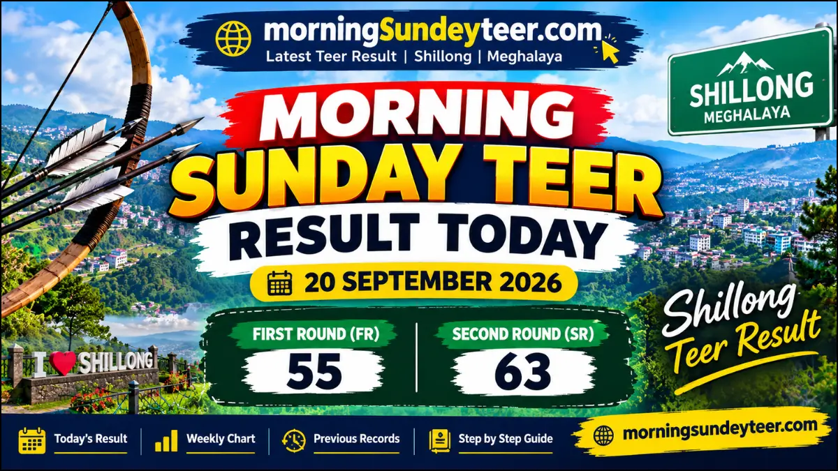 Morning Sunday Teer Shillong Result Update for 20 September 2026